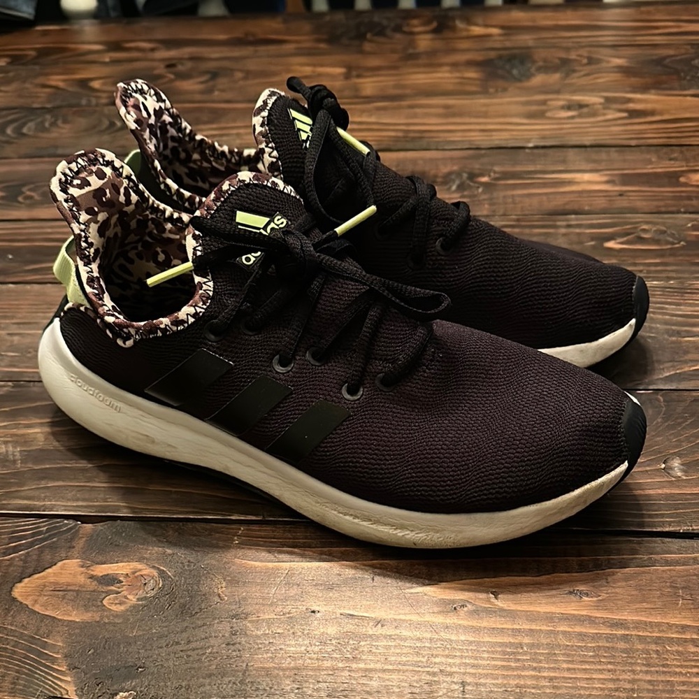 Adidas Black Sneakers with Leopard Print